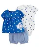 Carter's Set 3 piese Body, tricou si pantaloni scurti Pestisor foto