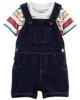 Carter's Set 2 piese Tricou si salopeta denim foto