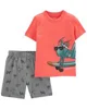 Carter's Set 2 piese Tricou si pantaloni scurti Insecte foto