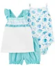Carter's Set 3 piese Body, tricou si pantaloni scurti Scoici foto