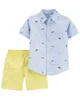 Carter's Set 2 piese Camasa si pantaloni scurti Rechin foto