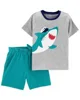 Carter's Set 2 piese Tricou si pantaloni scurti Rechin foto