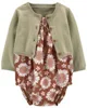 Carter's Set 2 piese Body si cardigan Flori foto