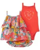 Carter's Set 3 piese Body, tricou si pantaloni scurti Flori