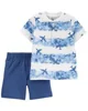 Carter's Set 2 piese Tricou si pantaloni scurti Avioane foto