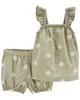 Carter's Set 2 piese Top si pantaloni scurti Flori foto