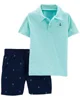 Carter's Set 2 piese Tricou si pantaloni scurti Ancora foto