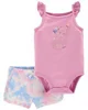 Carter's Set 2 piese Body si pantaloni scurti Elefant