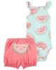 Carter's Set 2 piese Body si pantaloni scurti Pepene foto