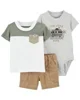 Carter's Set 3 piese Body, tricou si pantaloni scurti Cool foto