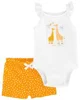 Carter's Set 2 piese Body si pantaloni scurti Girafa