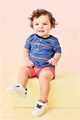 Carter's Set 2 piese Tricou si pantaloni scurti Dungi foto