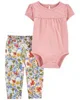 Carter's Set 2 piese Body si pantaloni Flori