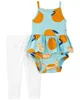 Carter's Set 2 piese Body si pantaloni Portocale foto