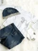 Carter's Set 4 piese bebelus Pantaloni, bluza, caciulita si sosete Cactus foto