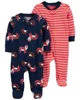 Carter's Set 2 pijamale cu fermoar reversibil Tigru foto
