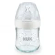Бутылочка стекляннaя NUK Nature Sense с контролем температуры и cиликоновый соски, 120 мл foto