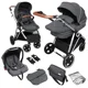 Коляска 3 в 1 BabyGo Halime Gray, рама Silver