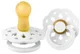 Suzeta rotunda BIBS Boheme White din latex (0-6 luni) foto