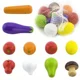 Jucarie din lemn Viga Toys Fructe si Legume, 10 buc. foto