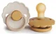 Set 2 suzete rotunde din latex FRIGG Daisy Chamomile & Honey Gold (0-6 luni) foto