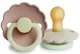 Set 2 suzete rotunde din latex FRIGG Daisy Blush Night & Cream Night (6-18 luni) foto