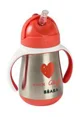 Cana din inox cu pai Beaba Mathilde Cabanas, 250 ml