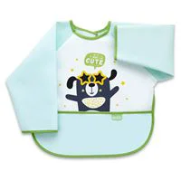 Нагрудник с рукавами и карманом BabyJem Polly Bib Green