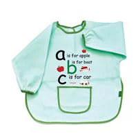 Нагрудник с рукавами для занятий BabyJem ABC Green