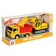 Masina cu inertie Wenyi Camion basculant cu excavator cu frictiune (lumini /sunete) foto