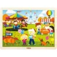 Puzzle din lemn Viga Toys Anotimpuri: Toamna (24 elem.)