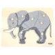 Puzzle Montessori cu butoane din lemn Viga Toys Elefant foto