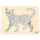 Puzzle Montessori cu butoane din lemn Viga Toys Pisica foto