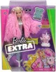 Set de joaca Barbie Extra cu geaca roz si porc unicorn foto