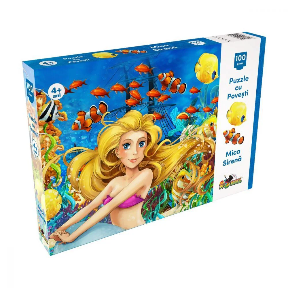 Puzzle cu povesti Noriel Mica Sirena, 100 piese