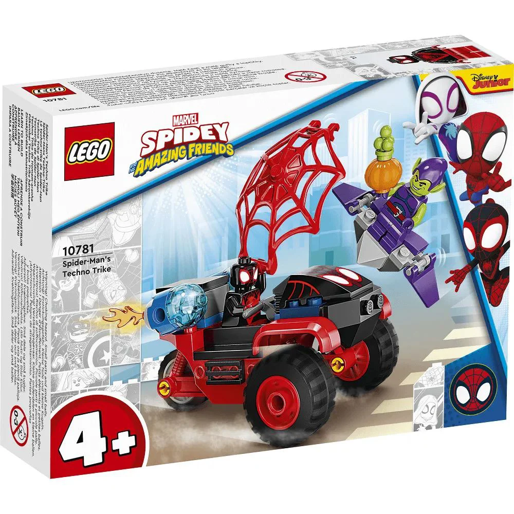 Set de constructie Lego Triciclul Techno al Omului paianjen, 59 piese foto