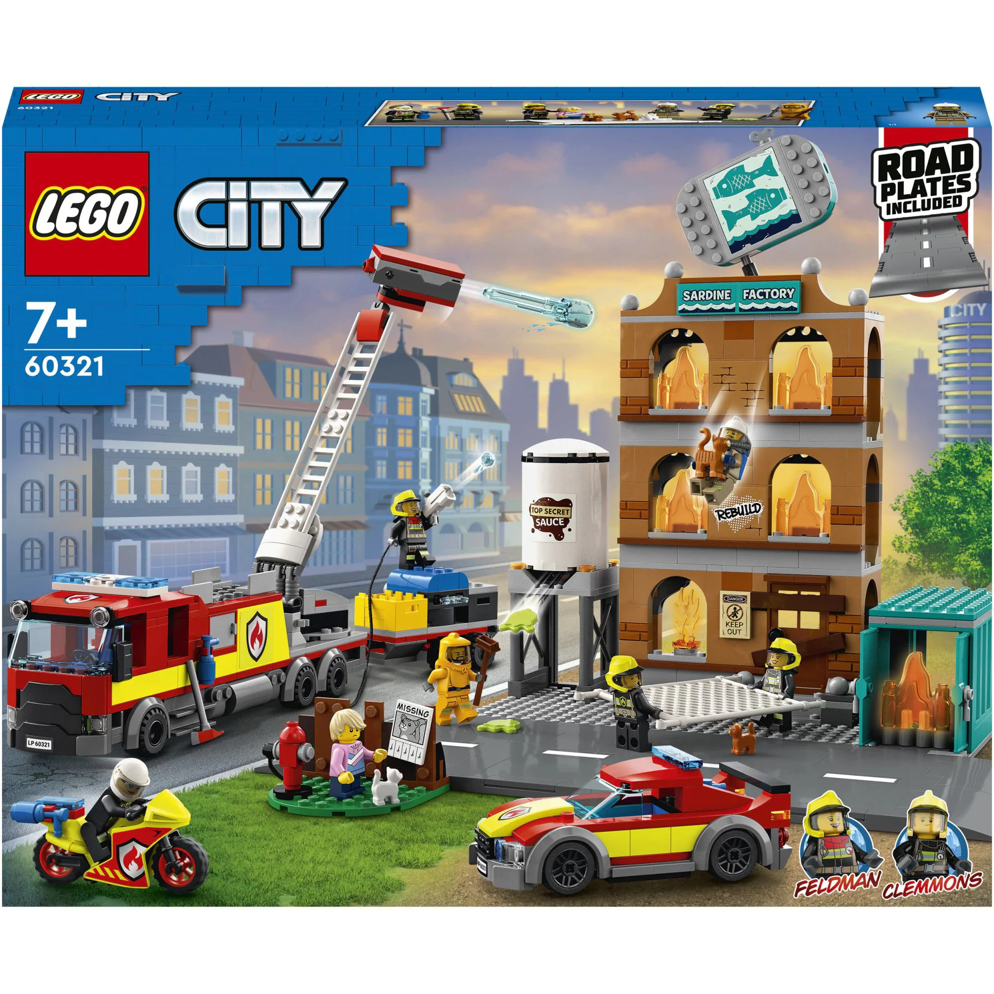 Set de constructie Lego City Brigada De Pompieri, 766 piese foto