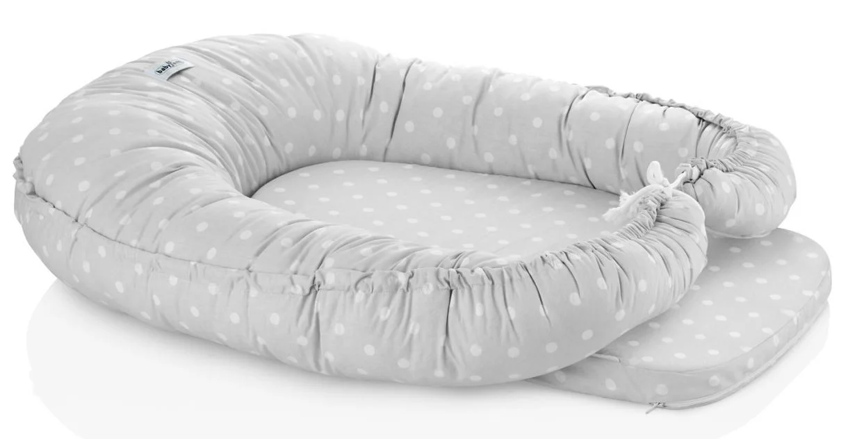 image for Бебинест 5 в 1 BabyJem Grey в горошек foto