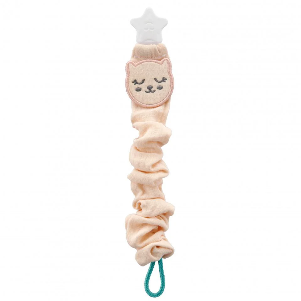 image for Цепочка для пустышки из муслина со звездой BabyJem Beige foto
