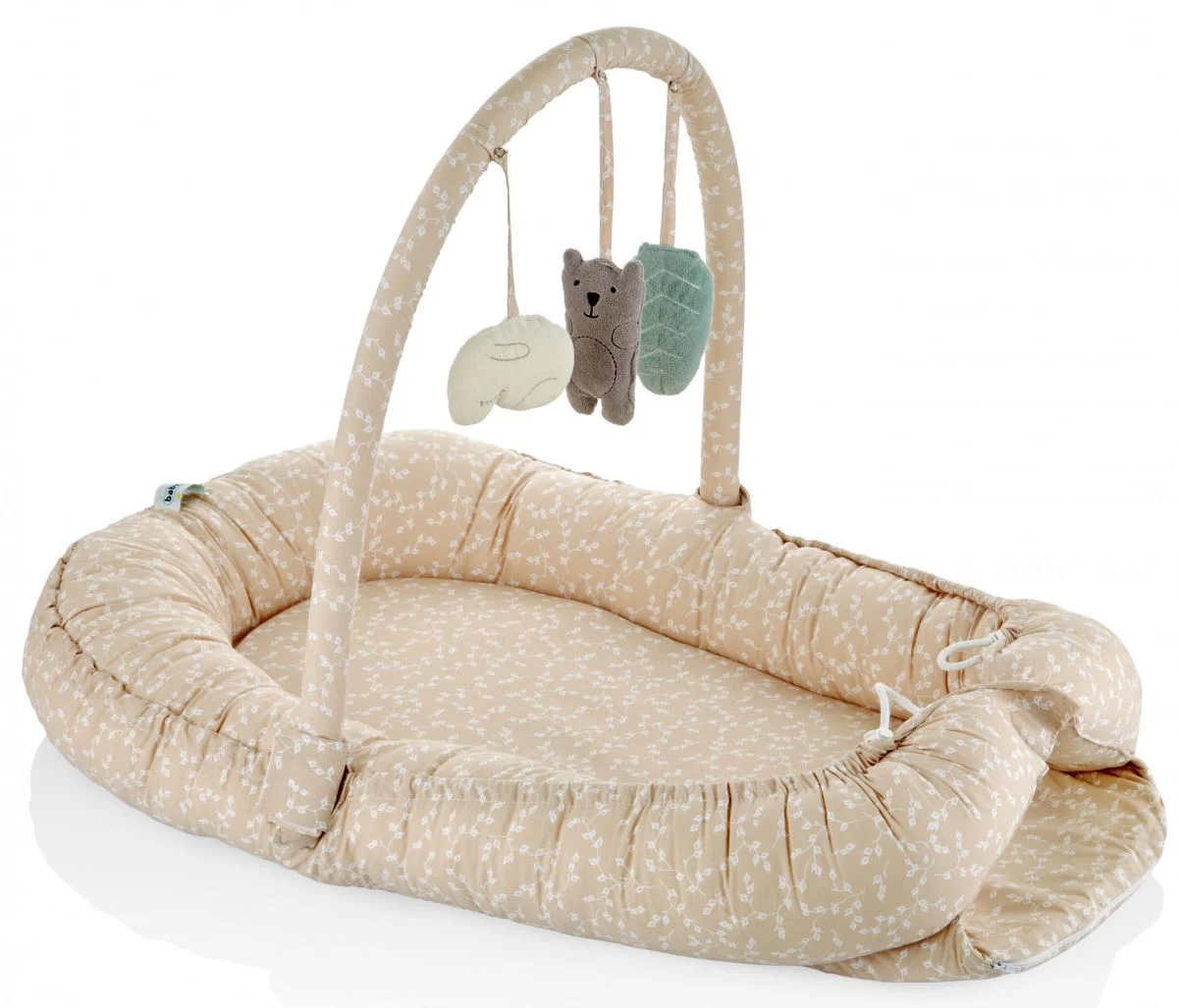 image for Babynest cu bara jucarii BabyJem Between parents Peach foto