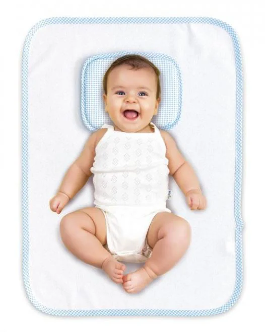 Складной пеленальный коврик с подушкой BabyJem Blue