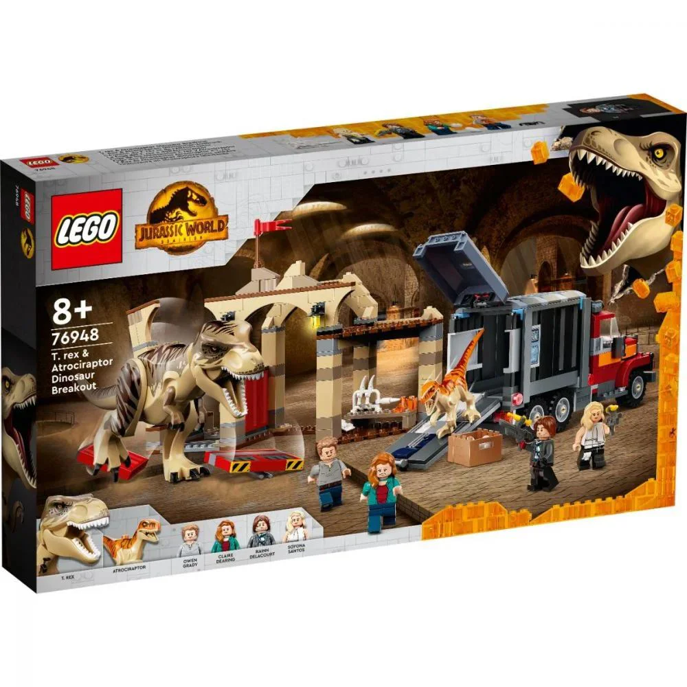 Lego Jurassic World T.Rex & Atrociraptor Dinosaur Breakout foto