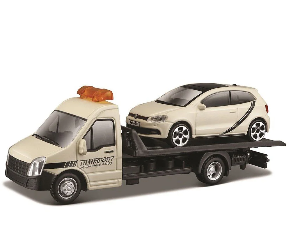 image for Игровой набор Bburago Автоперевозчик с автомоделью VW Polo GTI Mark 5 foto
