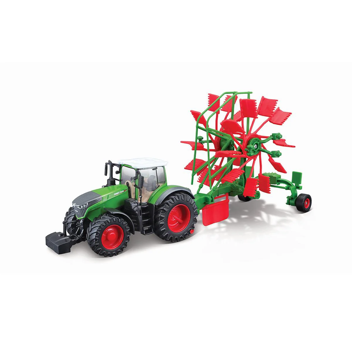 image for Машина Bburago Трактор Fendt 1050 Vario, c роторными валковыми граблями foto
