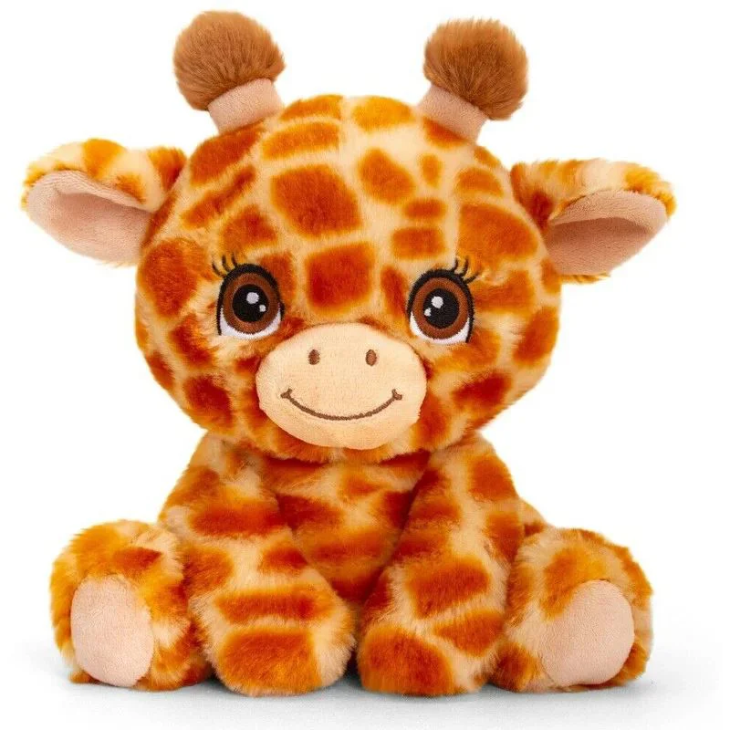 Jucarie de plus Keeleco Giraffe Adoptable World, 16 cm