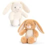 Jucarie de plus iepure Keeleco Baby Rabbit, 16 cm