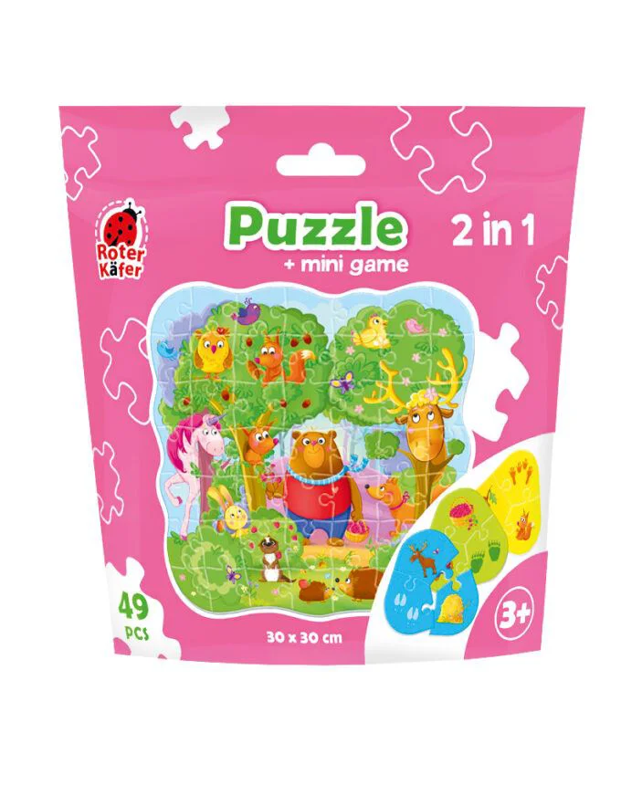 Puzzle 2 in 1 Roter Kafer Magic forest, 49 piese