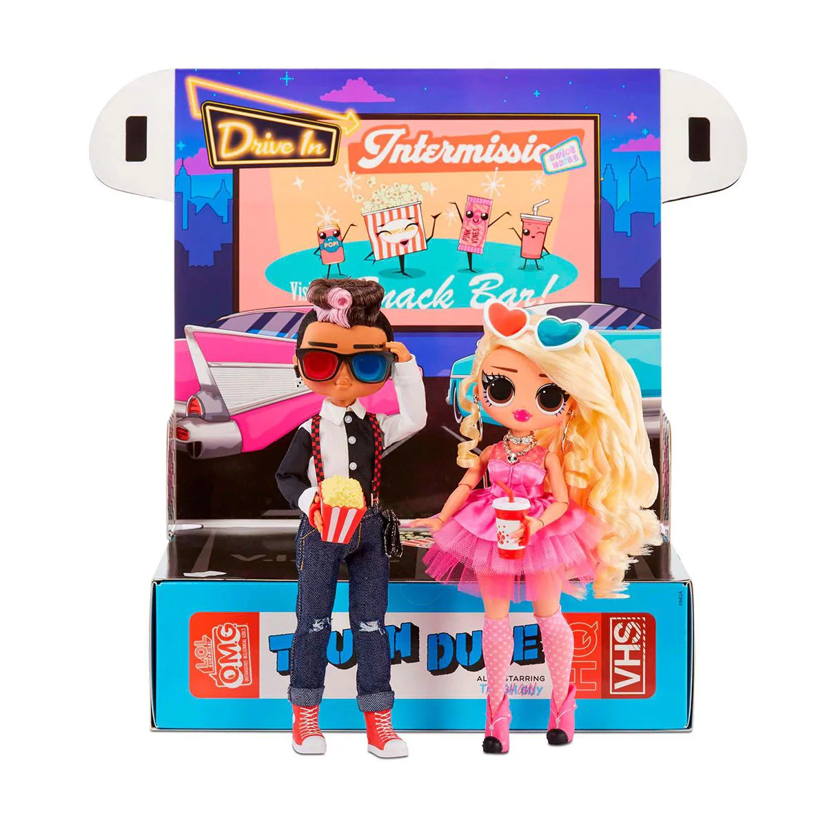 Set de 2 papusi L.O.L. SURPRISE! O.M.G. Movie Magic Tough Dude& Pink Chick foto