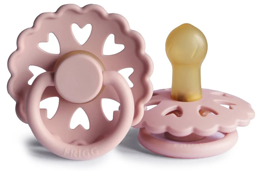 Suzeta rotunda din latex FRIGG Fairytale Blush Heart (0-6 luni) foto
