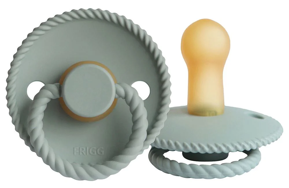 Suzeta rotunda din latex FRIGG Rope Sage (0-6 luni)